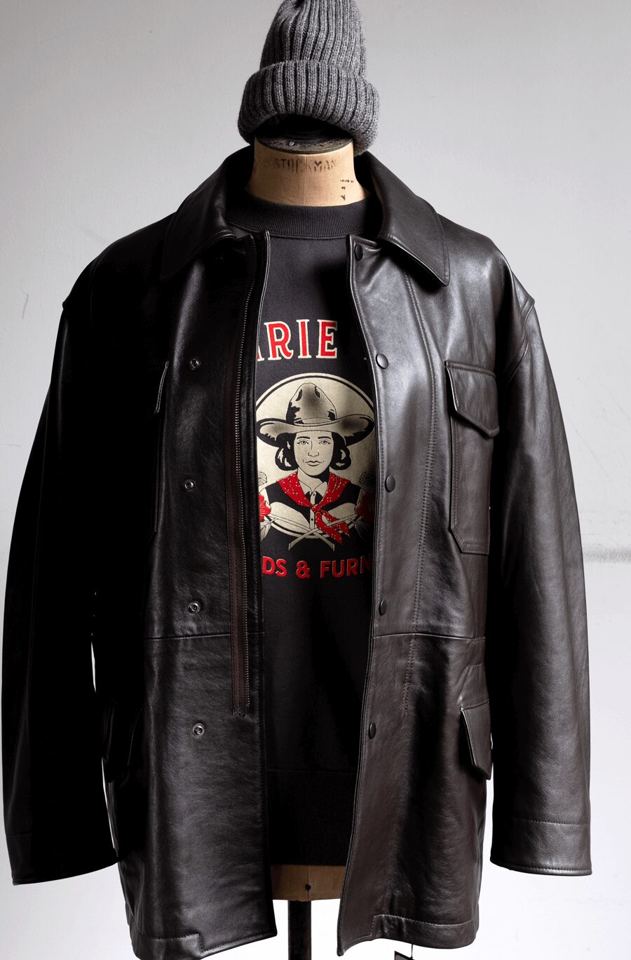 LOEFF　LAMBS LEATHER FIELD JACKET