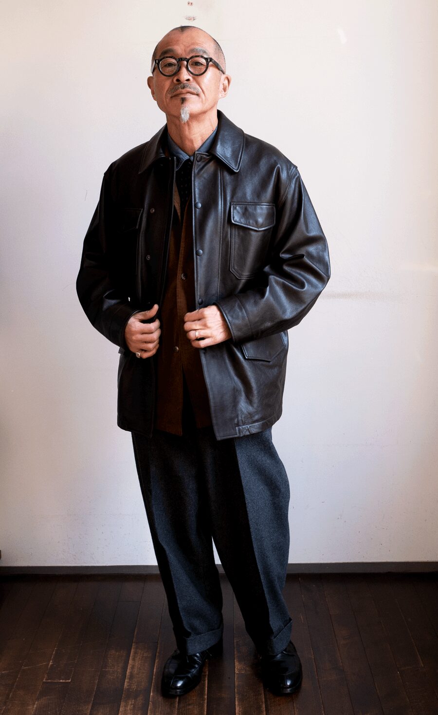 LOEFF　LAMBS LEATHER FIELD JACKET