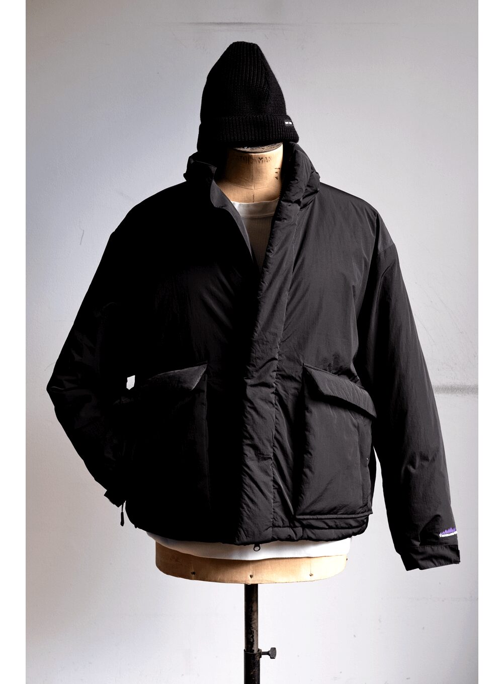 THOUSAND MILE　Stand Collar Padded Jacket Shadow Nylon