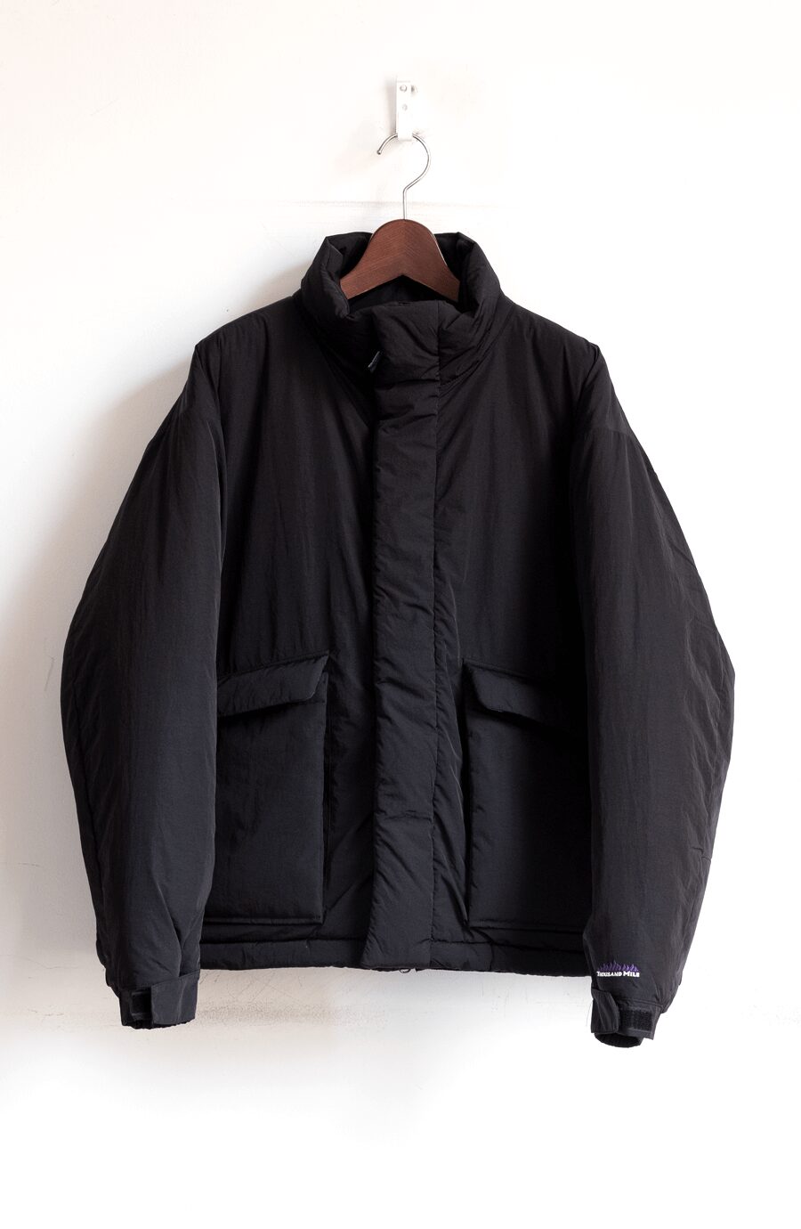 THOUSAND MILE　Stand Collar Padded Jacket Shadow Nylon