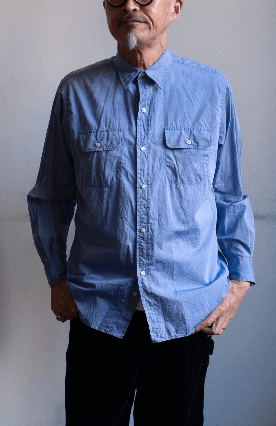 INDIVIDUALIZED SHIRTS　Dress Chambray New 2poc Work Shirt
