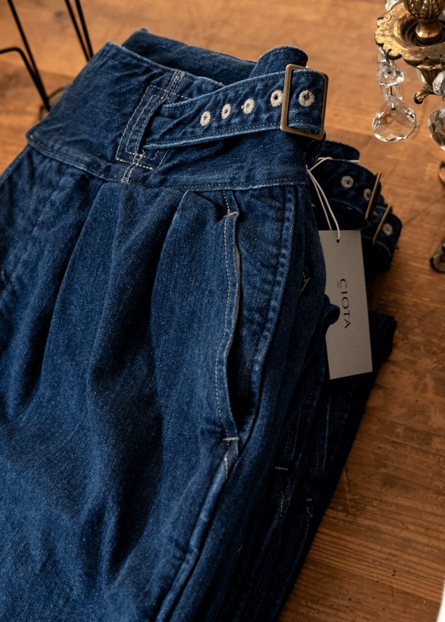 CIOTA　Denim Gurkha Pants Deep Blue