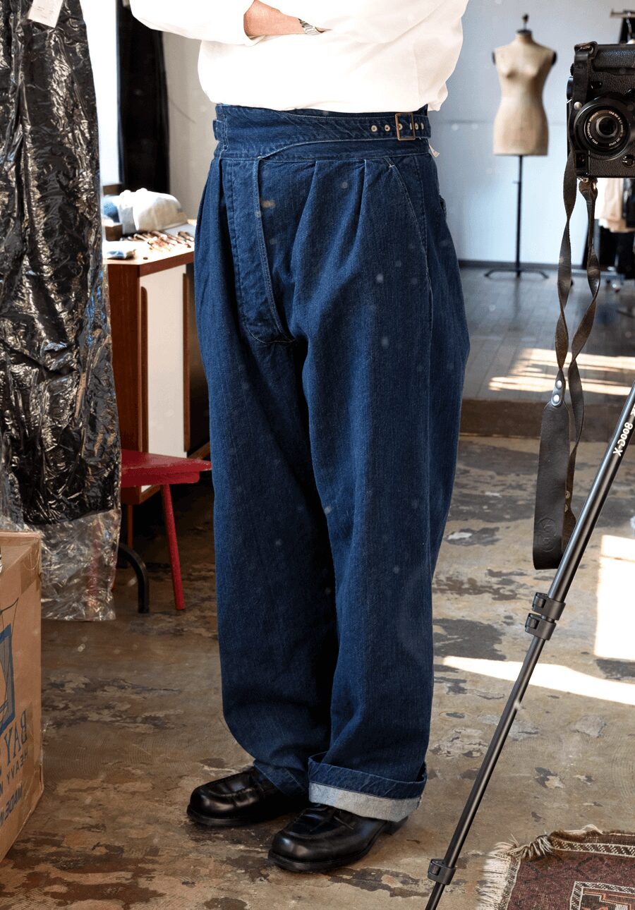 CIOTA　Denim Gurkha Pants Deep Blue