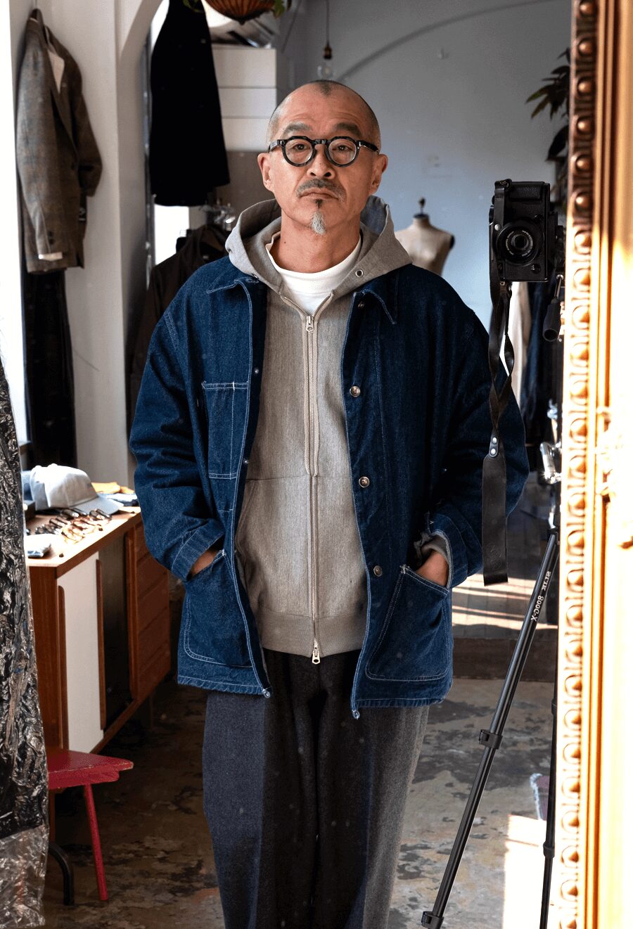 ULTERIOR　FADED SILKY TERRY RW ZIP UP PARKA