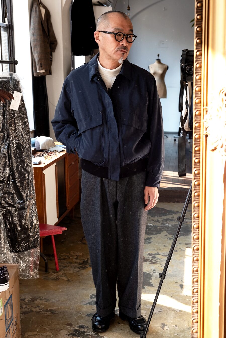 ULTERIOR　SILK NYLON TAFFETA FLIGHT JACKET