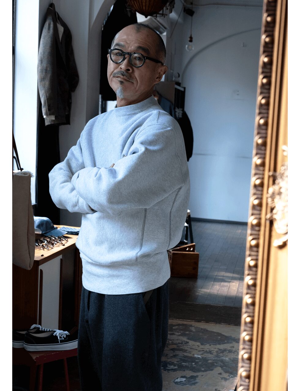 CAMBER　#234 Cross-Knit Heavy Weight Sweat Shirt