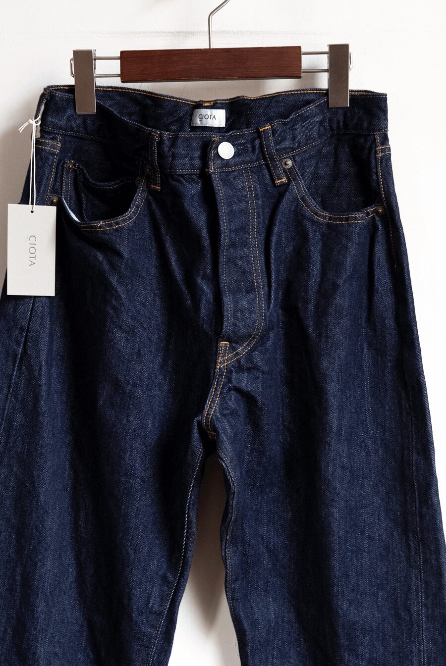 CIOTA　Straight 5 Pocket Pants Navy（One Wash）