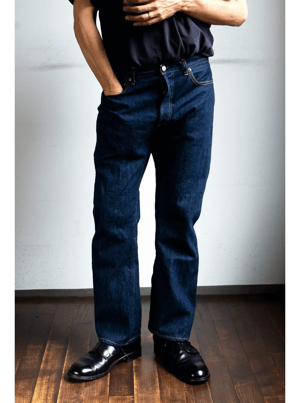 CIOTA　Straight 5 Pocket Pants Navy（One Wash）