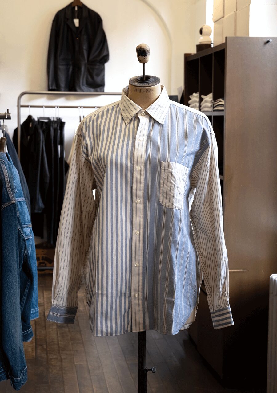 ts(s)　Organic Cotton Seersucker Stripe Crazy Comb Shirt