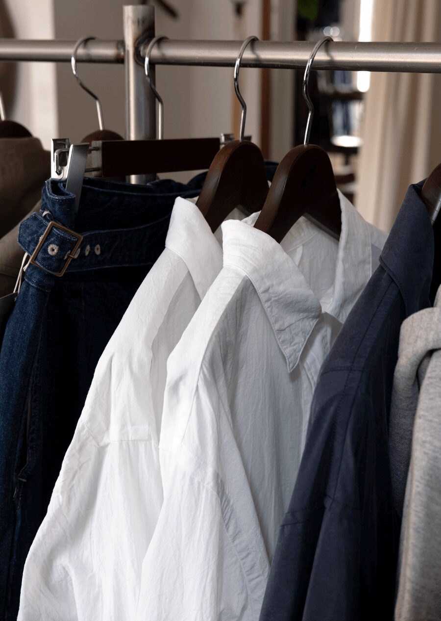 blurhms ROOTSTOCK　Hard Twist Chambray Granpda Shirt