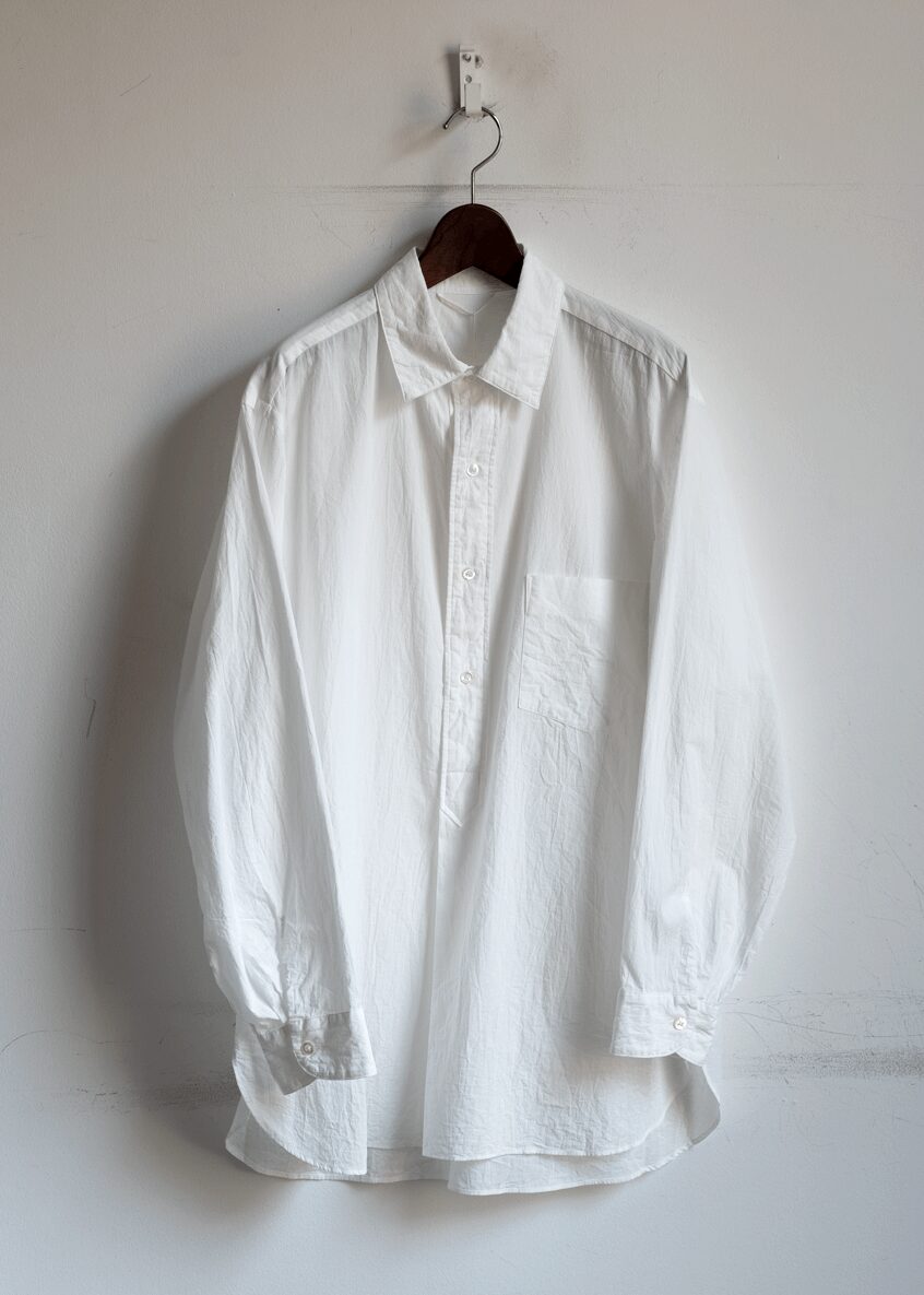 blurhms ROOTSTOCK　Hard Twist Chambray Granpda Shirt