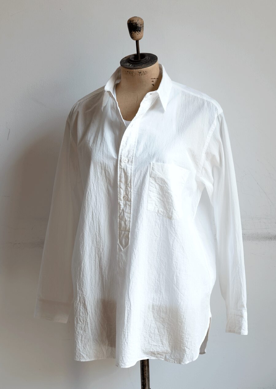 blurhms ROOTSTOCK　Hard Twist Chambray Granpda Shirt