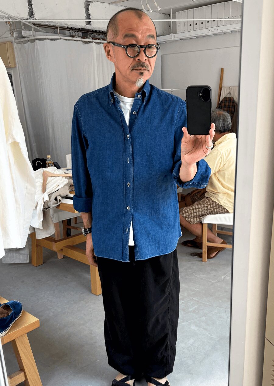 Errico Formicola　Cotton Linen Indigo “LUCA”