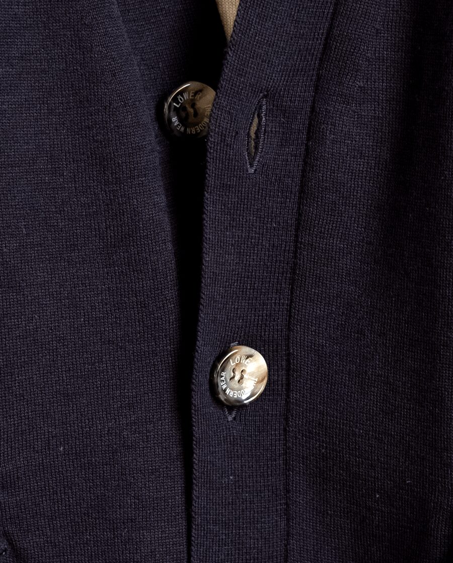 LÖWER　30G Silk Cotton V Neck Cardigan