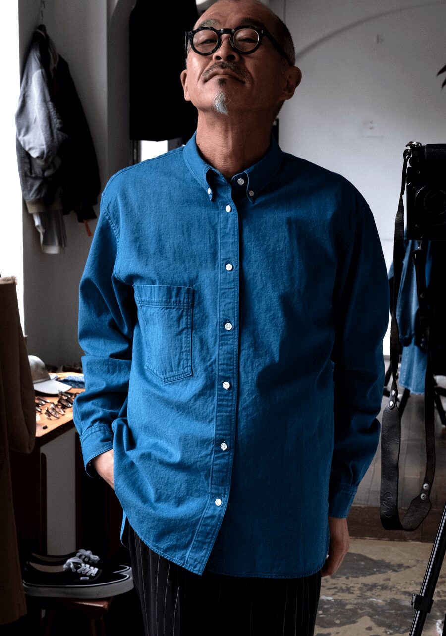 ES:S　EURO VINTAGE 8oz DENIM DRESS B.D. SHIRT