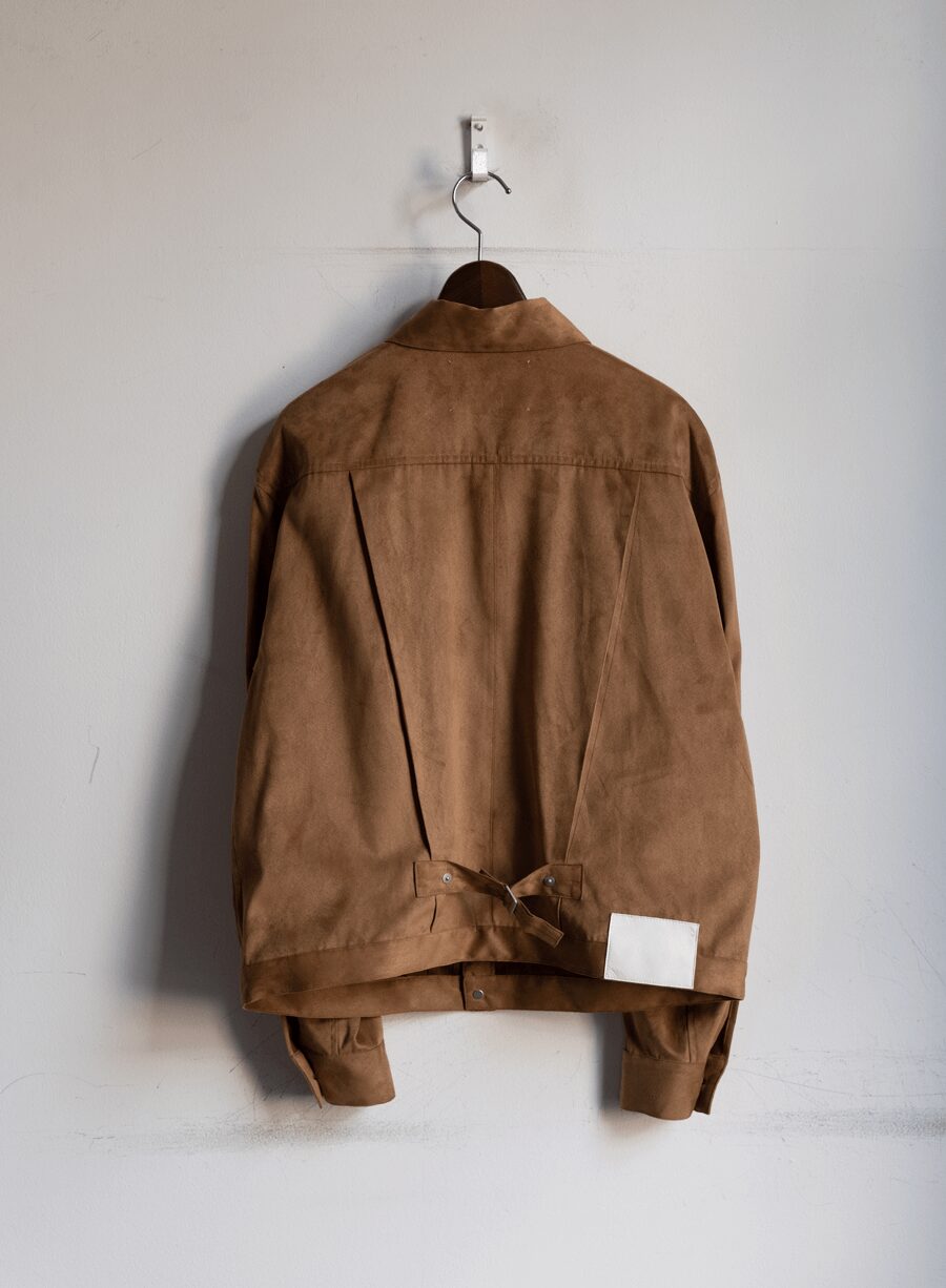 ES:S　SUPER SOFT FAKE SUEDE SHORT TRACK JACKET