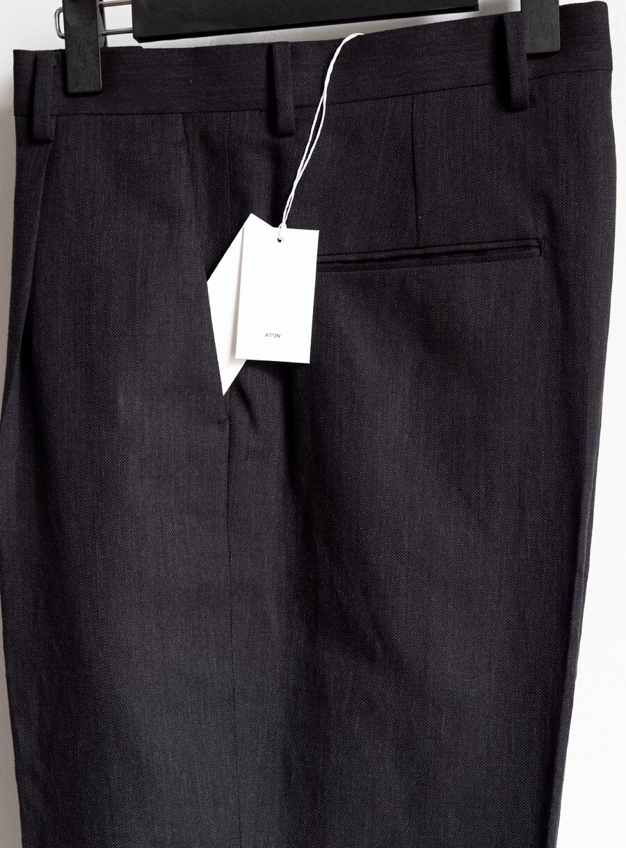 ATON　TWIST WOOL LINEN STANDARD PANTS