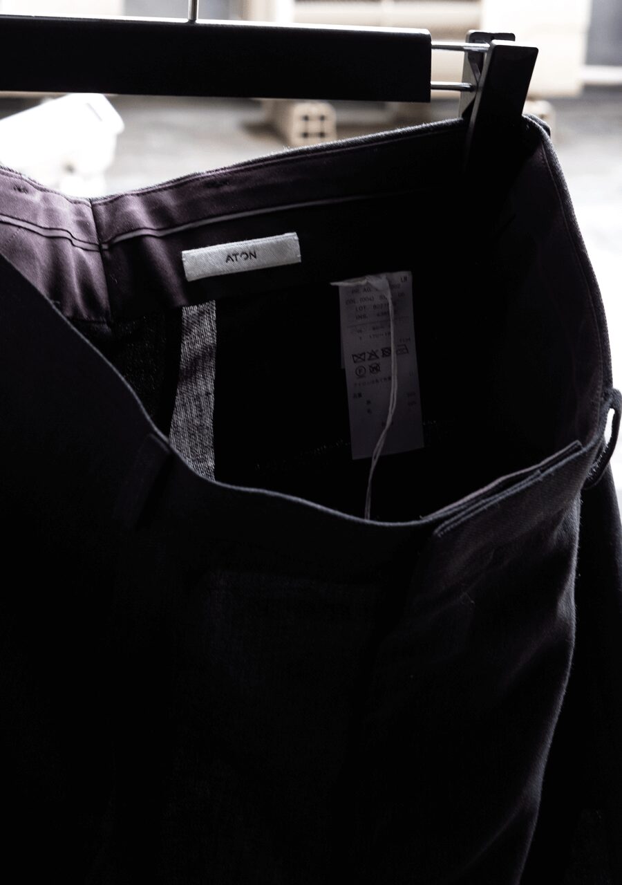 ATON　TWIST WOOL LINEN STANDARD PANTS