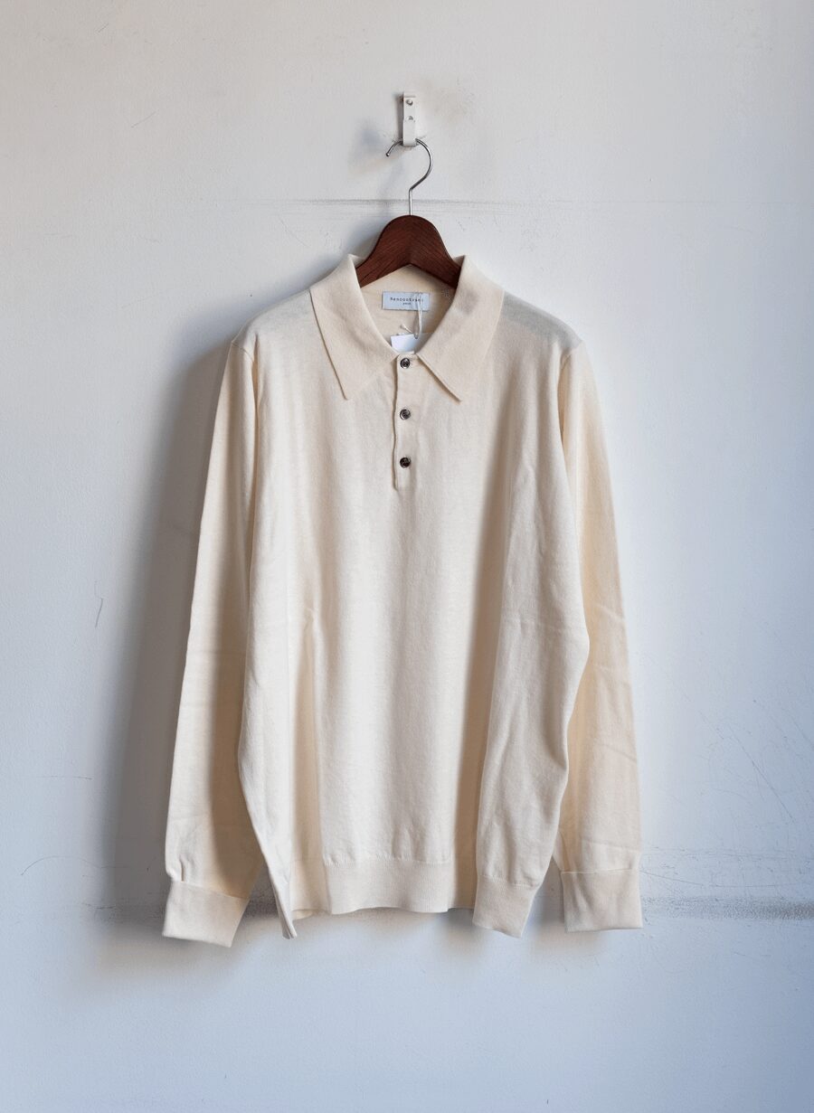 Renocntrant　COTTON NYLON LONG SLEVE POLO SHIRT