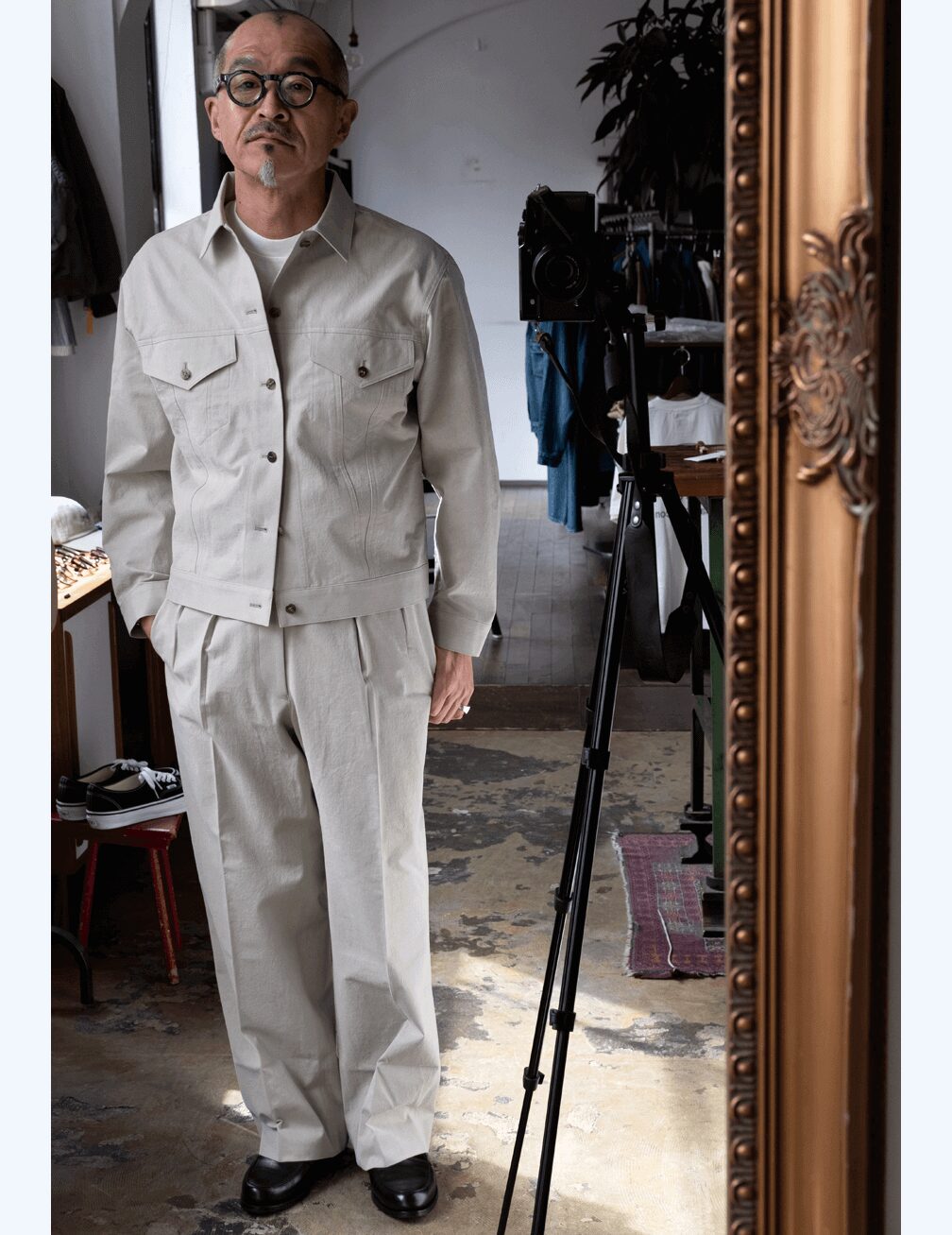 Cale　Nidom Finish Chino Tracker Jacket & 2-Tuck Trousers
