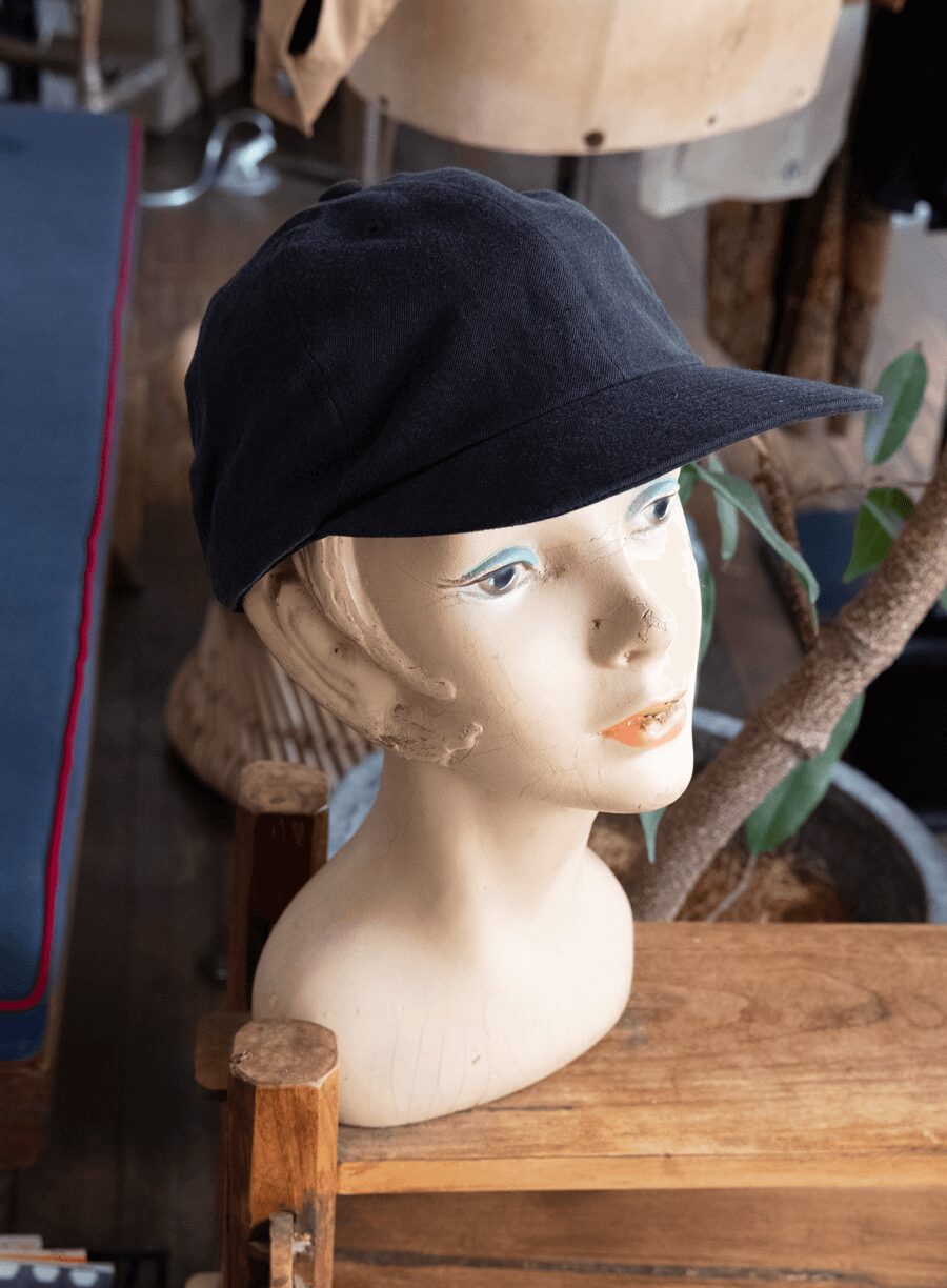 ULTERIOR　RAMIE/COTTON WEST POINT 6 PANELED CAP