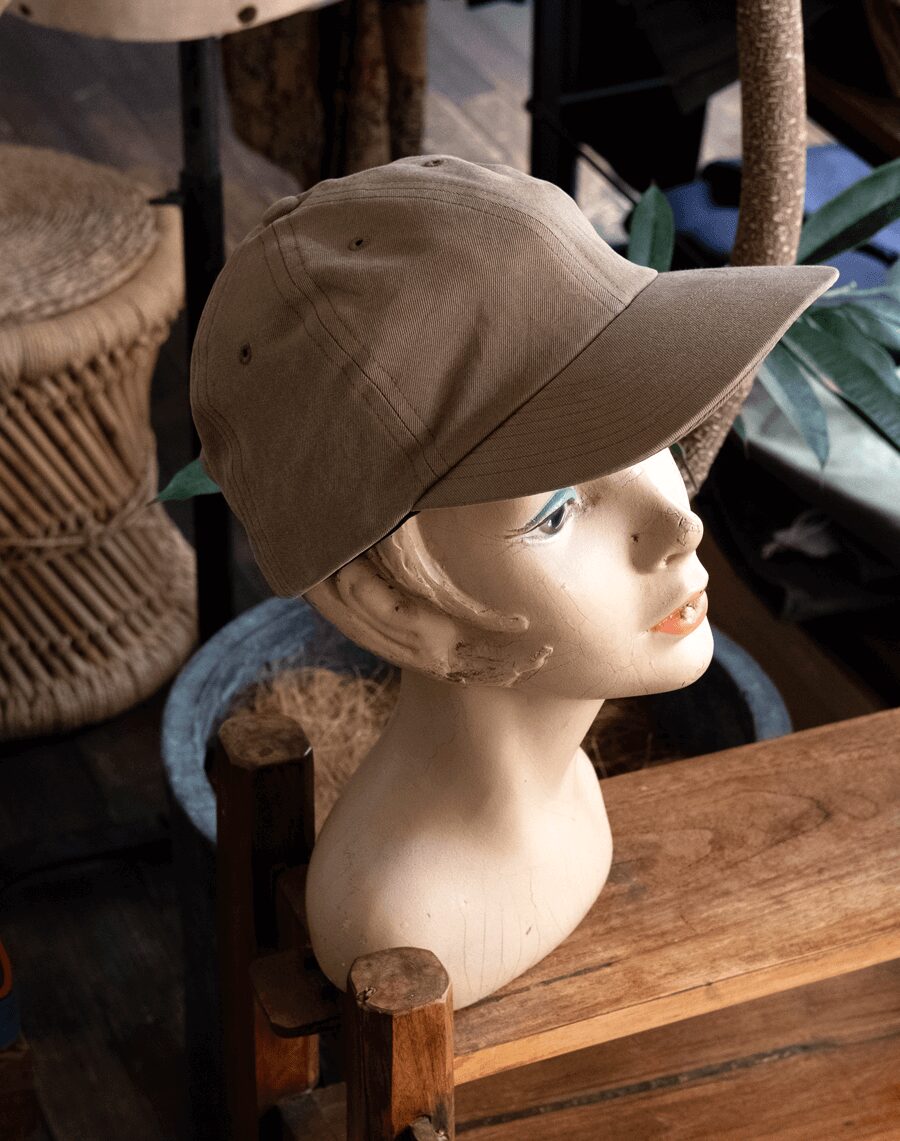 ULTERIOR　RAMIE/COTTON WEST POINT 6 PANELED CAP
