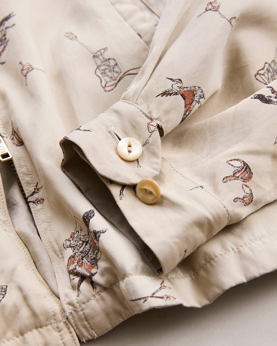 NICENESS　流鏑馬 PRINT GABERDINE JACKET “C.MAXIM”