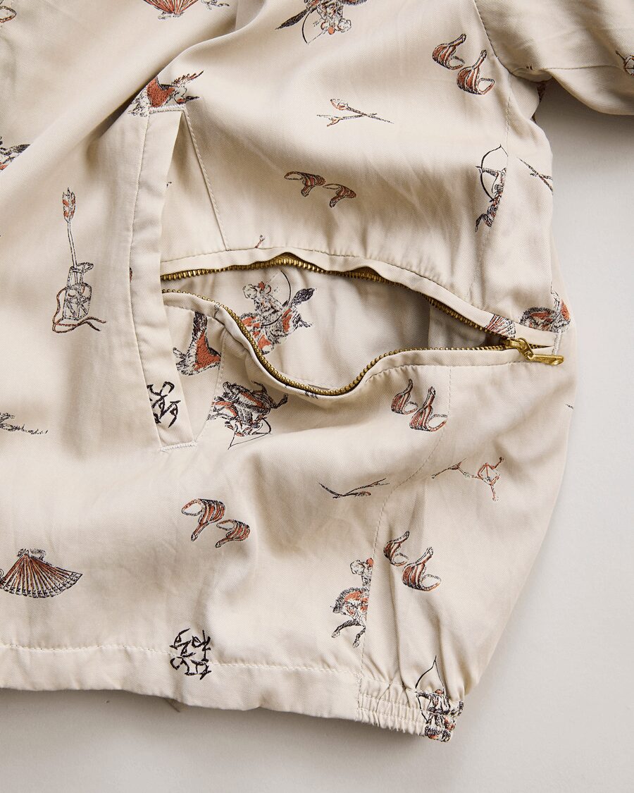 NICENESS　流鏑馬 PRINT GABERDINE JACKET “C.MAXIM”