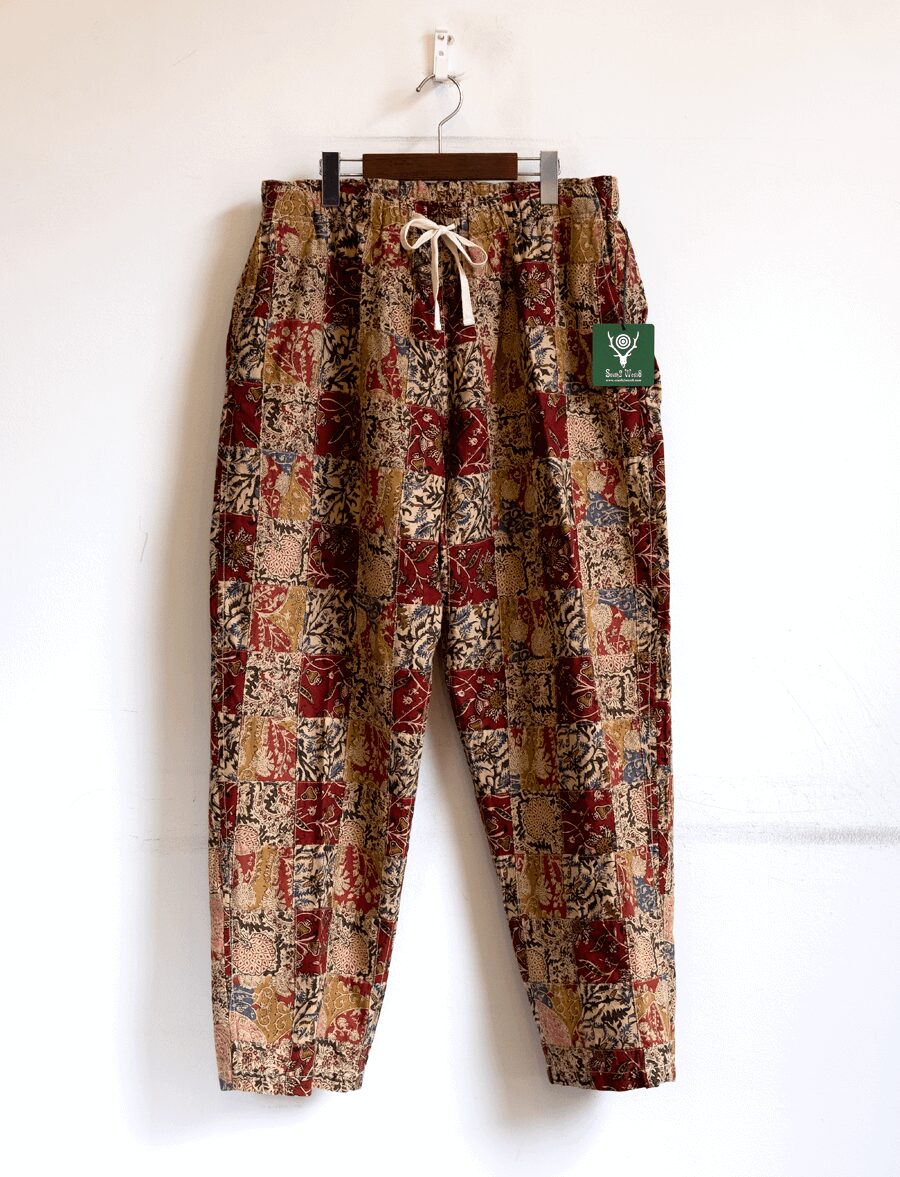 South2 West8　String Slack Pant – Batik Printed Patch Work