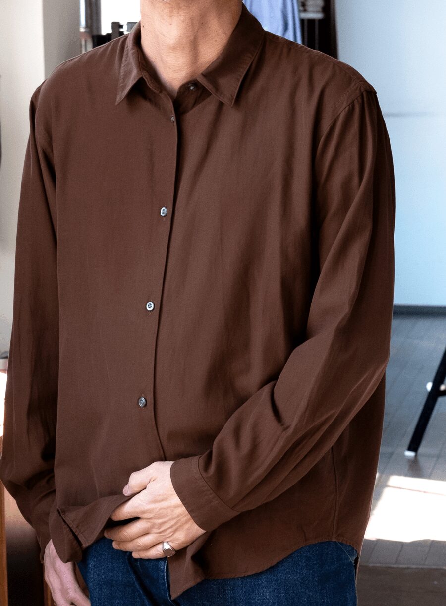 ATON　COTTON SILK VIERA LOOSE FIT SHIRT