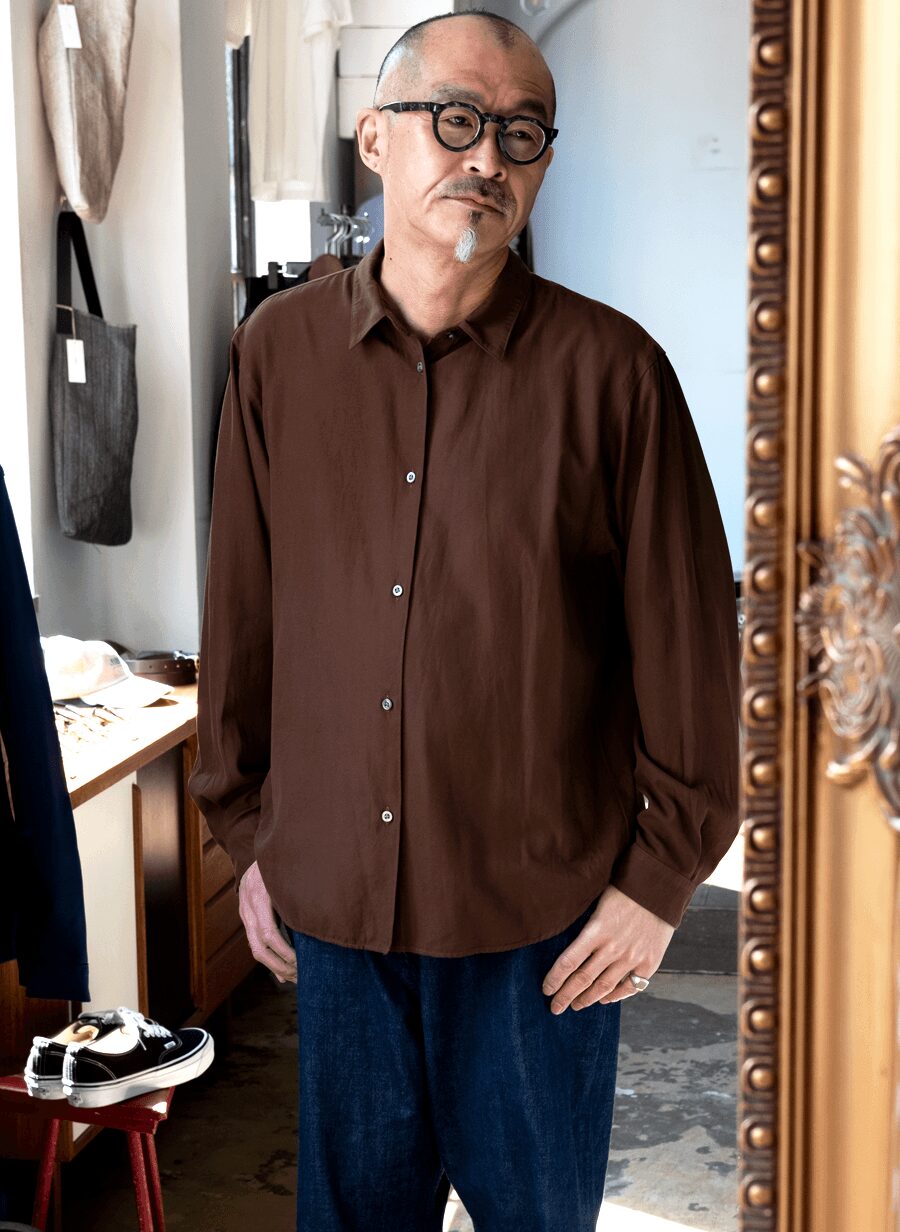 ATON　COTTON SILK VIERA LOOSE FIT SHIRT