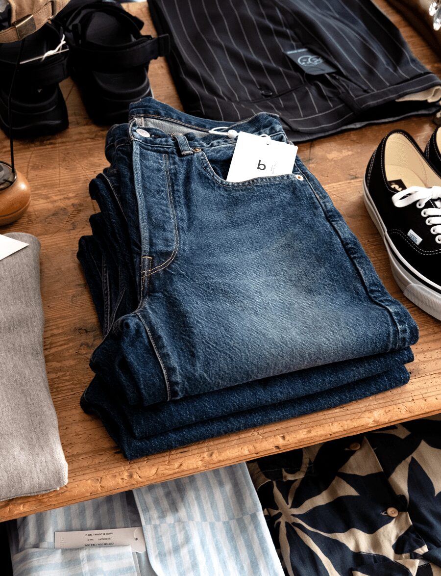 blurhms ROOTSTOCK　13.5oz Denim Pants Narrow USED-Indigo