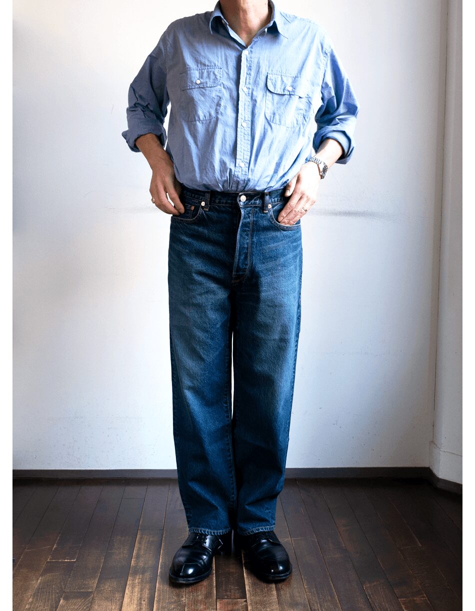 blurhms ROOTSTOCK　13.5oz Denim Pants Narrow USED-Indigo