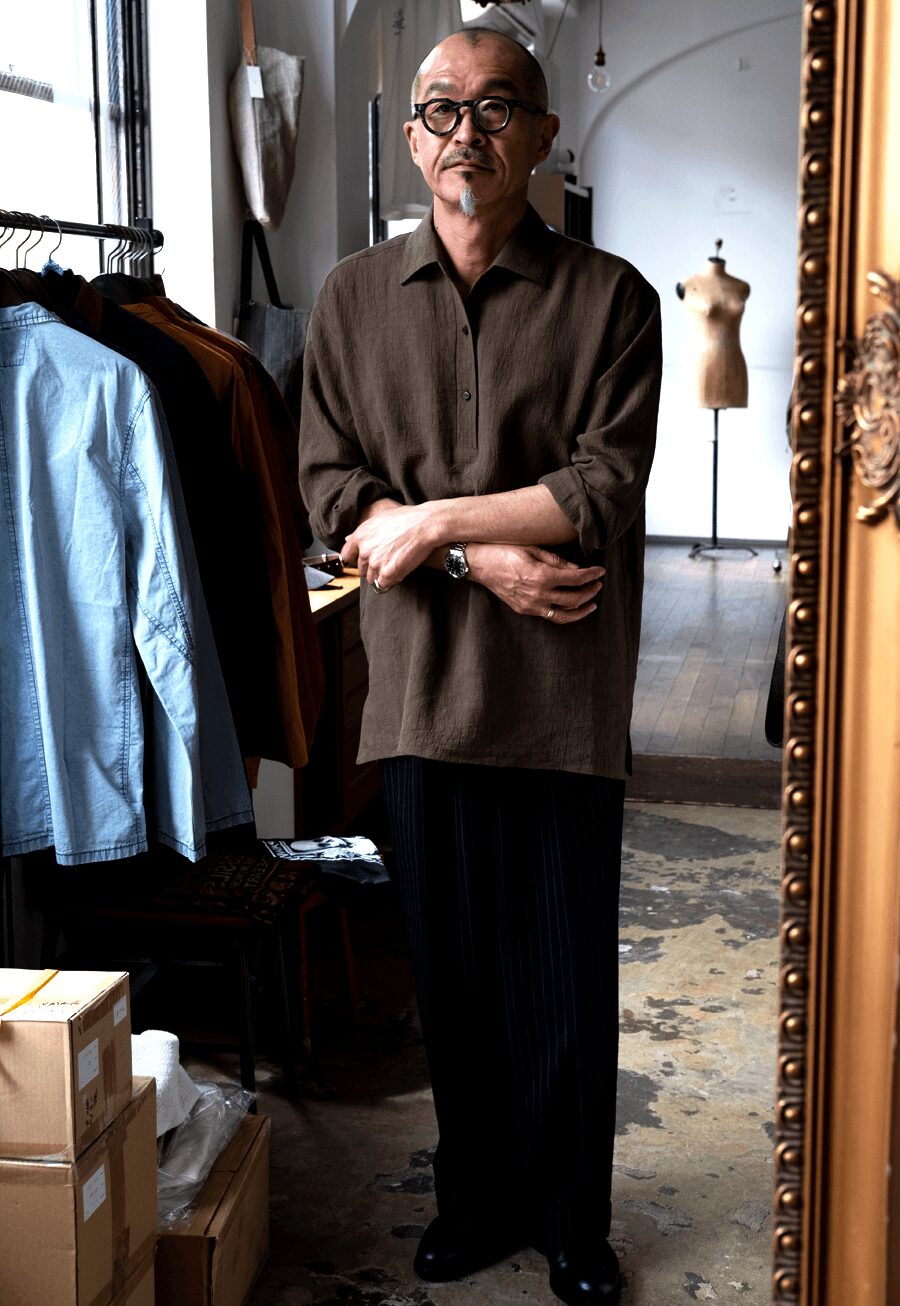 Cale　WATER TWIST LINEN PULLOVER SHIRT