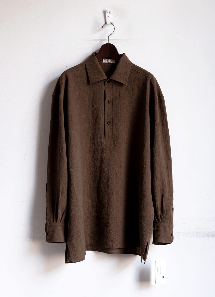 Cale　WATER TWIST LINEN PULLOVER SHIRT