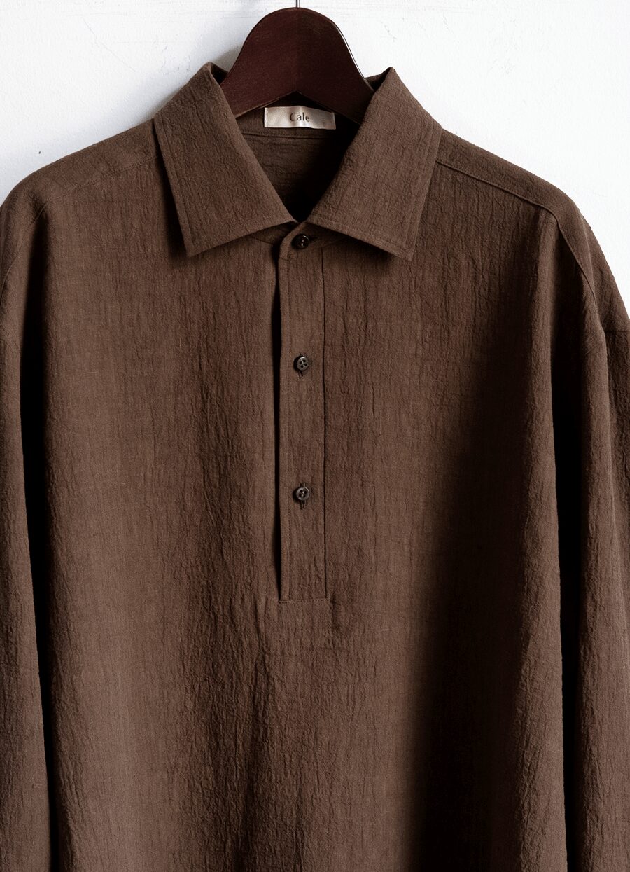 Cale　WATER TWIST LINEN PULLOVER SHIRT