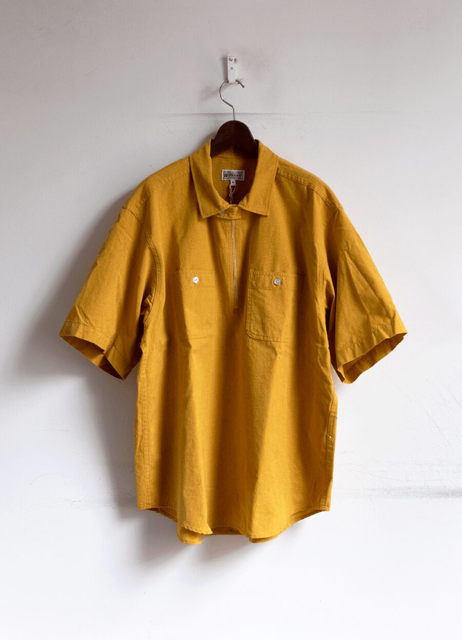 WORKADAY　Spinnaker Shirt Yellow Cotton Iridescent