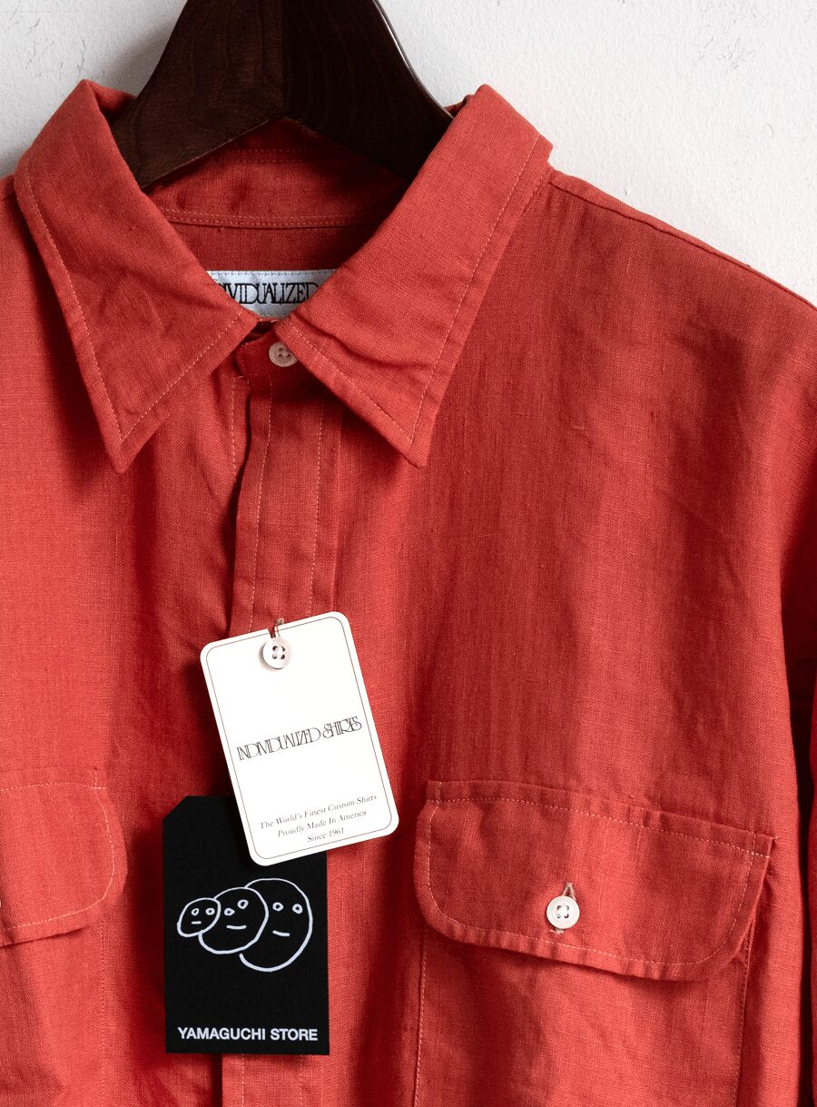NDIVIDUALIZED SHIRTS　Solid Linen New 2poc Work Shirt