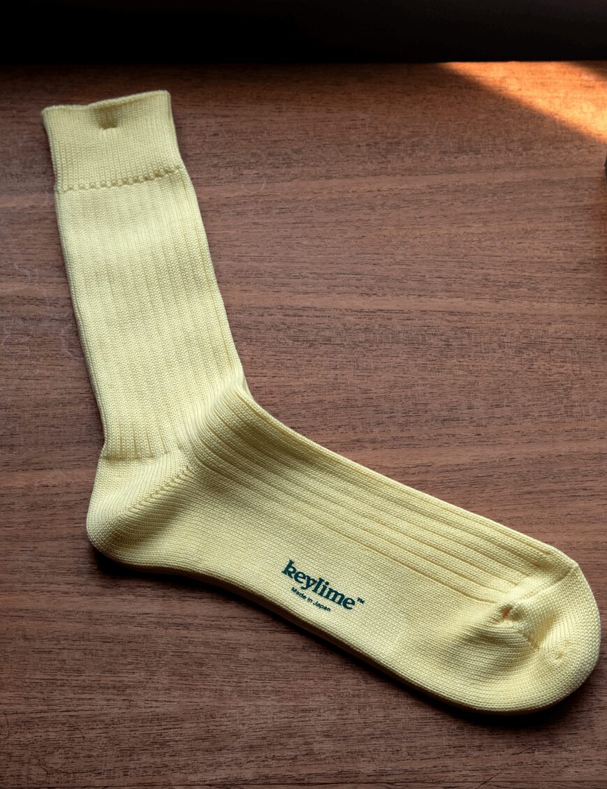 keylime Cotton Rib Socks