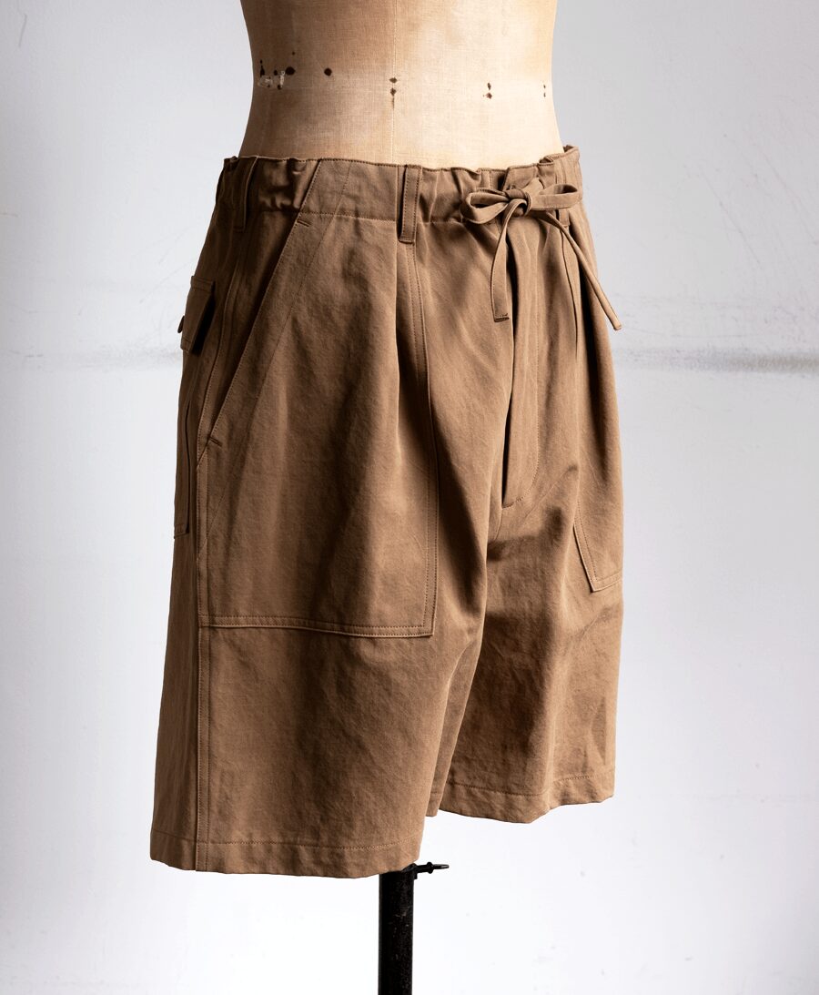 ULTERIOR　RAMIE COTTON WEST POINT UTILITY SHORTS