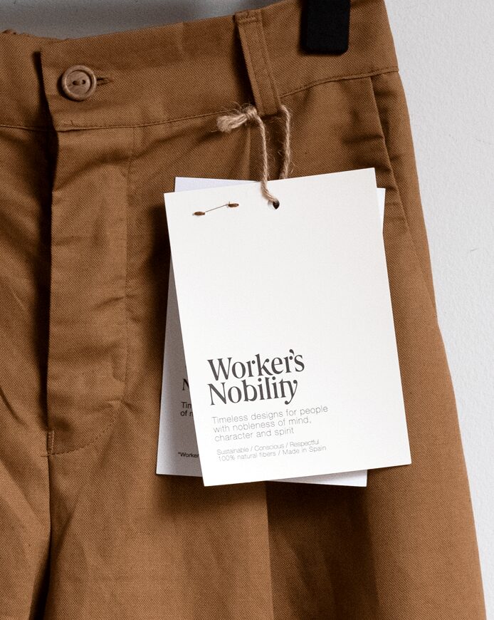 Worker’s Nobility　O Pants Blue Denim & Caramel Tuscany