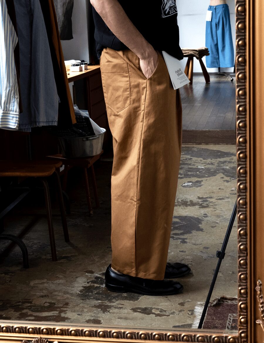 Worker’s Nobility　O Pants Blue Denim & Caramel Tuscany