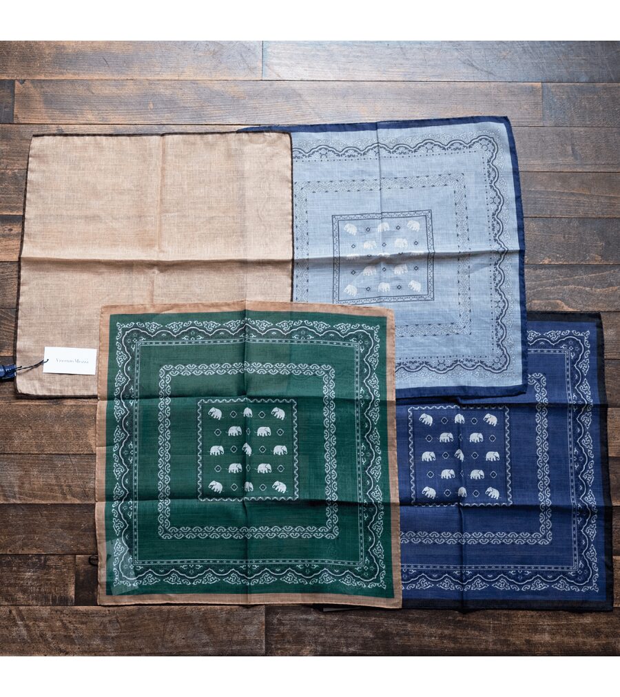 Vincent Miozza　45×45 Cotton Linen Scarf