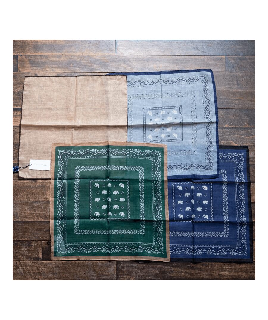 Vincent Miozza　45×45 Cotton Linen Scarf