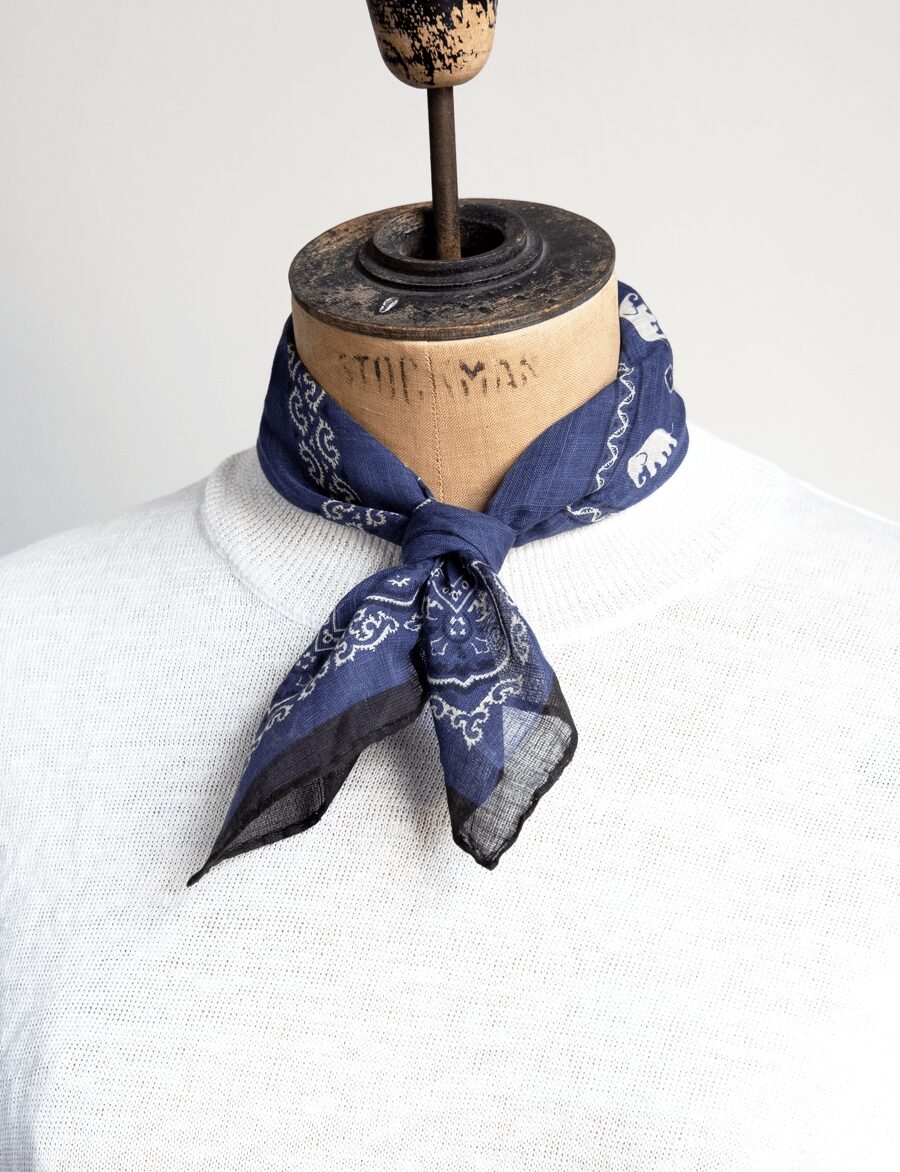 Vincent Miozza　45×45 Cotton Linen Scarf