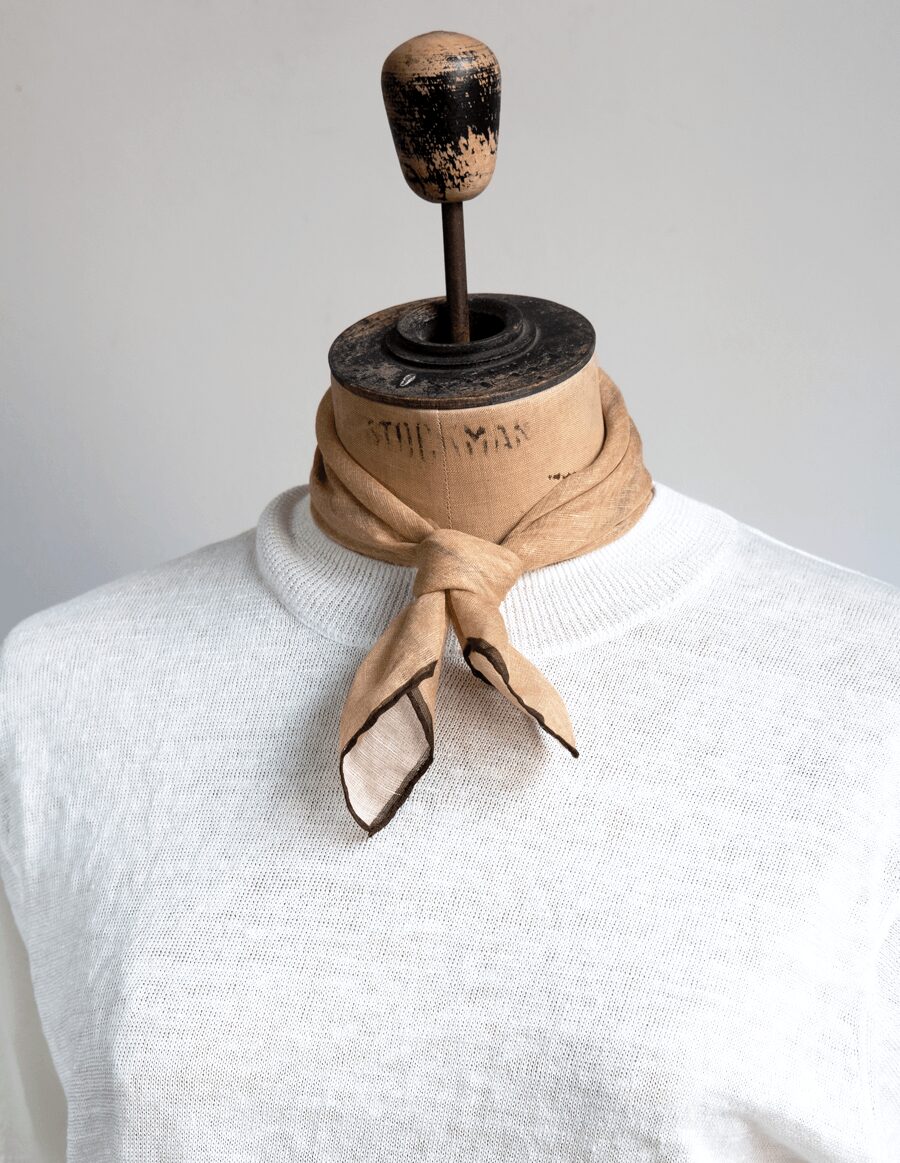 Vincent Miozza　45×45 Cotton Linen Scarf