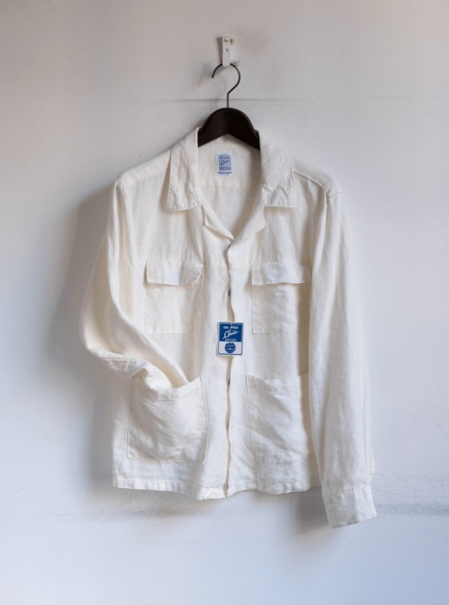 Au Vrai Chick BRITAIN　Irish Linen Shirts Jacket With Pocket