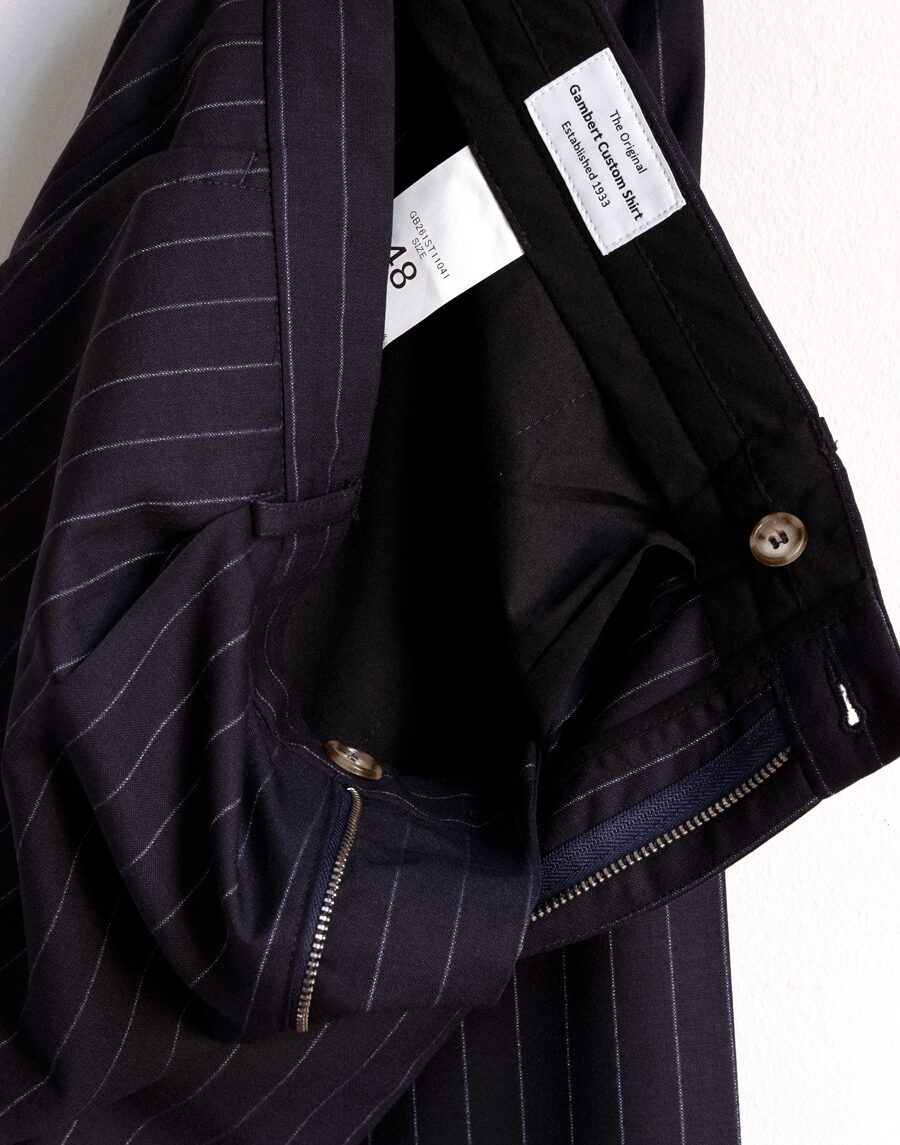 Gambert　WOOL TROPICAL STRIPE TROUSERS