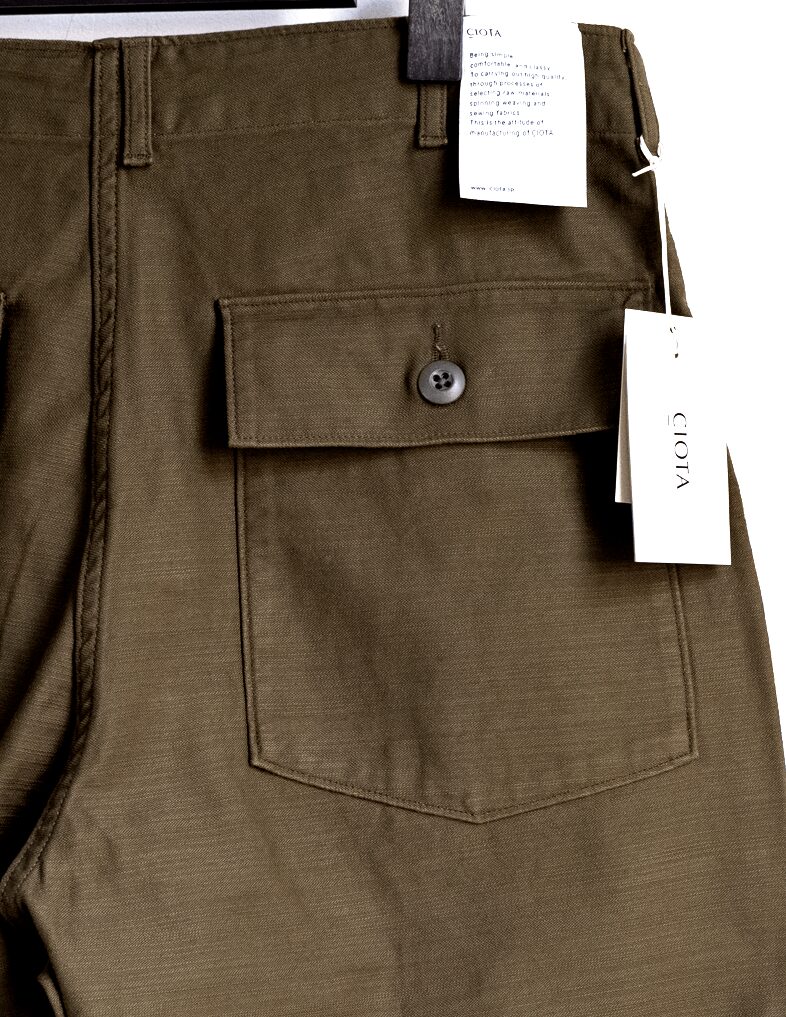 CIOTA　Cotton Back-Sateen Baker Pants Wide Tapered (One Wash)
