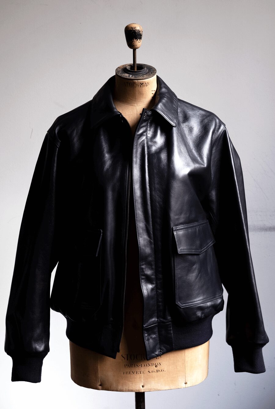 LOEFF　LAMBS LEATHER FLIGHT JACKET